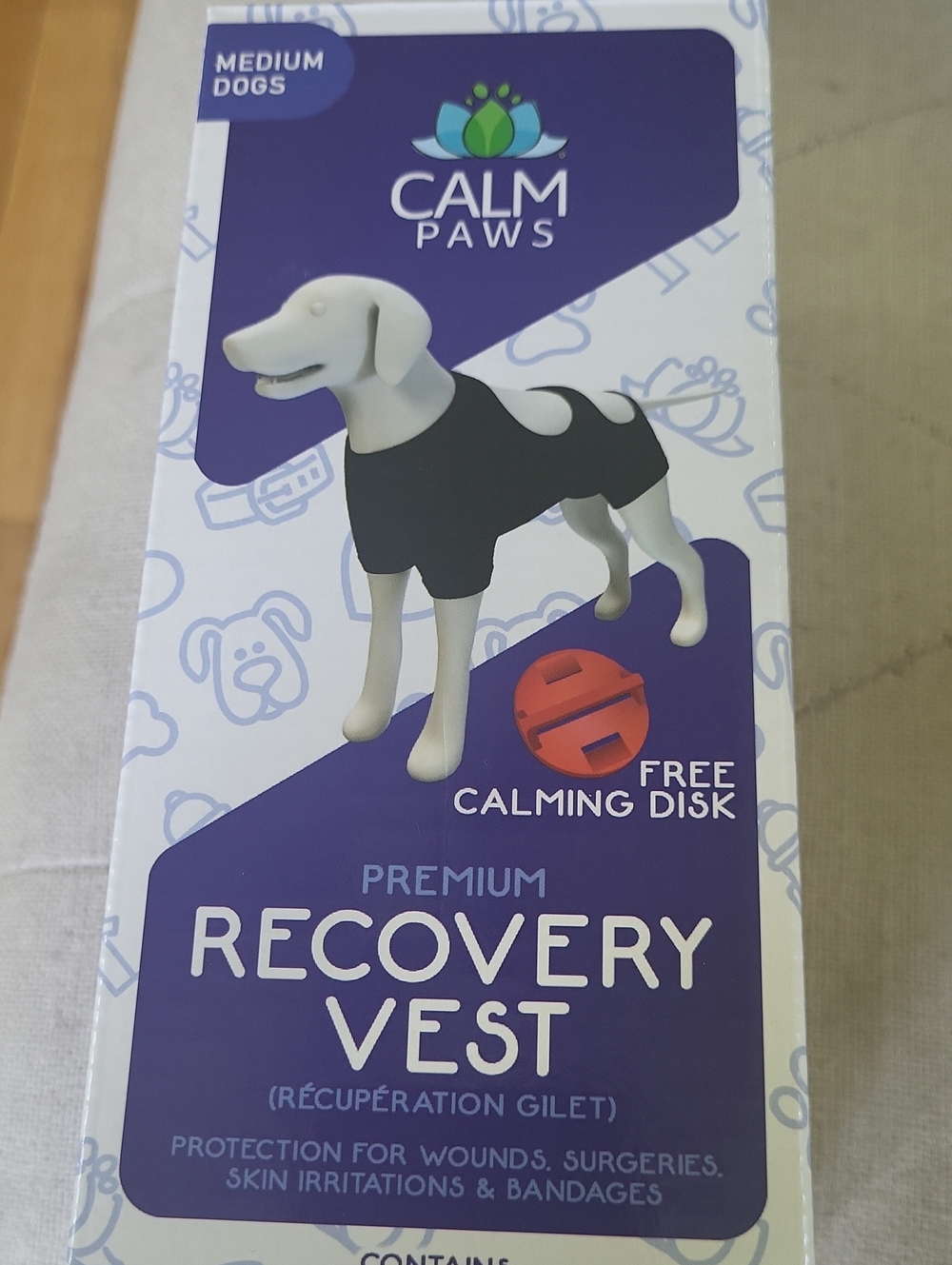Premium Recovery Vest for Dogs - Black (Medium)